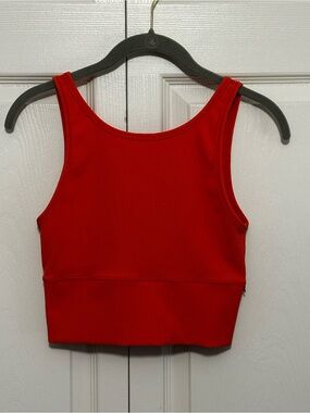 Lululemon Power Pivot Ribbed Tank Top in Orange Size 6 VGUC